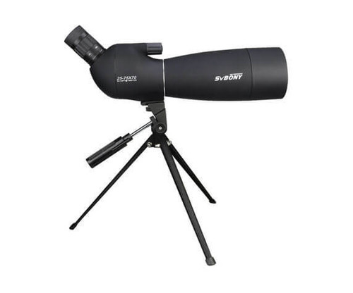 Зрительная труба SVBONY SV28 25–75x70 WP со штативом, зеленая