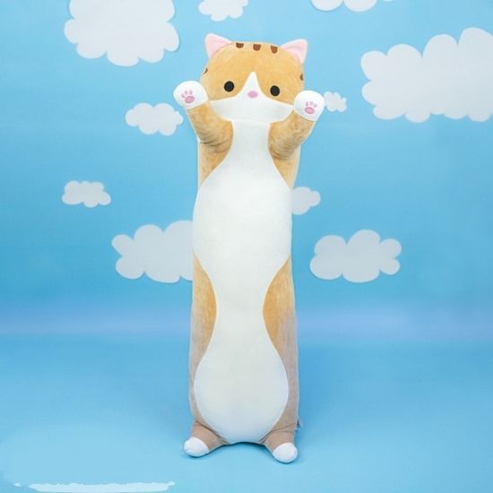 Мягкая игрушка Длинный кот (90см) рыжий