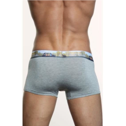 Мужские трусы боксеры Paul Smith серые с цветной резинкой