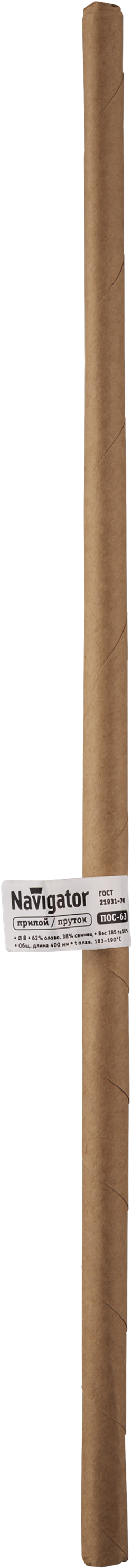 Припой Navigator 93 740 NEM-Pos06-63-8-185-1 (пруток, 8*400мм, 185 гр)
