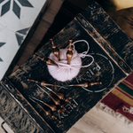 Набор железных крючков для вязания с деревянной ручкой (кедр). KN19