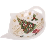 Кружка керамическая 300мл «Ёлочка» с ложкой и подставкой для пакетиков в подарочной коробке