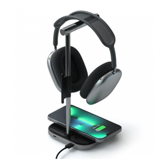 Подставка для наушников с беспроводной зарядкой Satechi 2-in-1 Headphone Stand with Wireless Charger (ST-UCHSMCM)