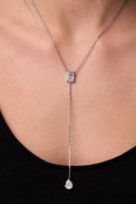 Колье-галстук Drop 2 Silver