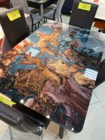 Стол Миллер стекло ф/п бабочка раздвижной чёрный (комплект ног №3)