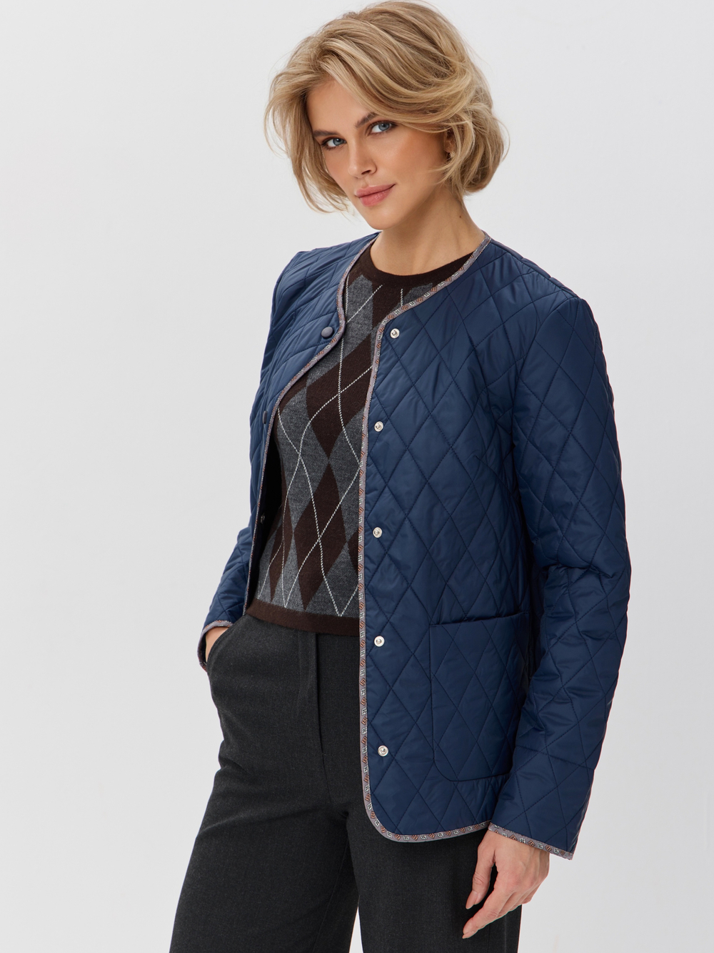 Куртка-жакет стеганая шанель на кнопках