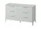 Комод Type oak 6 ящиков ширина 170 см (светло-серый)