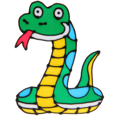 Наклейка на стекло «Змея ударница» 20*20 см