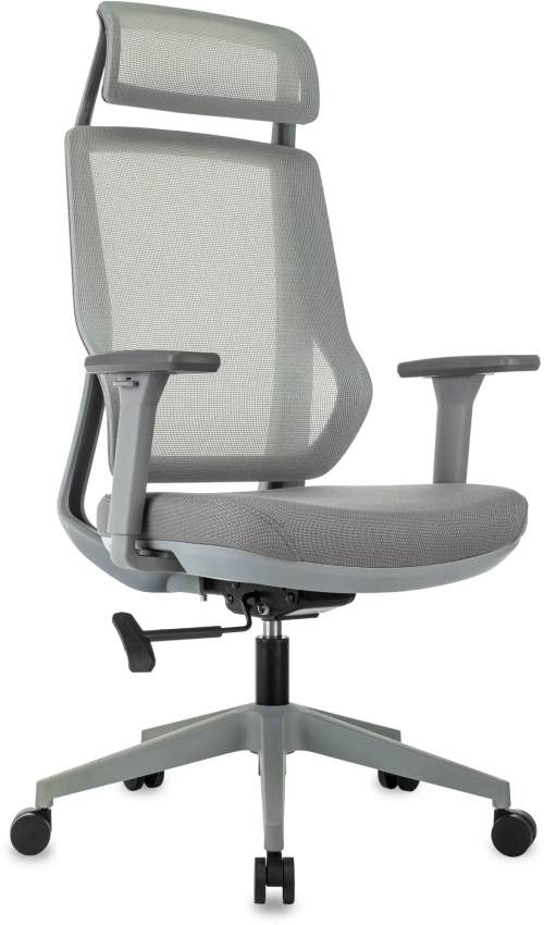 Кресло руководителя Бюрократ MC-G411N-H серый сетка/ткань с подголов. крестов. пластик пластик серый