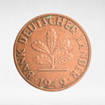 Germany, 1 Pfennig - Bank of German States, 1949, (Hamburg Mint - "J"), VF