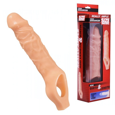 Насадка, увеличивающая длину и диаметр пениса, Size Matters - 16,5 см. (Цвет: телесный)