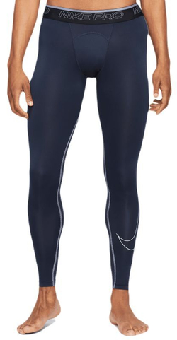Мужские теннисные штаны Nike Pro Dri-Fit Tights - obsidian/iron purple/iron purple