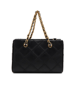 Кожаная сумка через плечо Fleming Soft Mini Chain TORY BURCH - черный(152334)