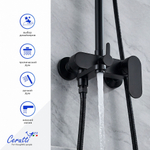 Душевая стойка Ceruttispa ОРАЦИО II RSMB (ORAZIO II RSMB) из латуни, цвет черный матовый