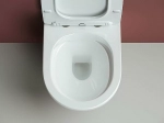 Унитаз подвесной Ceramica Nova Forma CN3009_1002M_1000 безободковый, с крышкой микролифт, с инсталляцией и кнопкой матовый хром