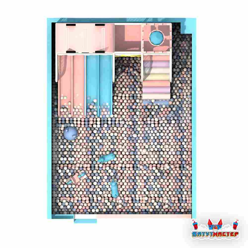 Большой сухой бассейн «Мяу-Лэнд», 8,5×6,1×3,6 м