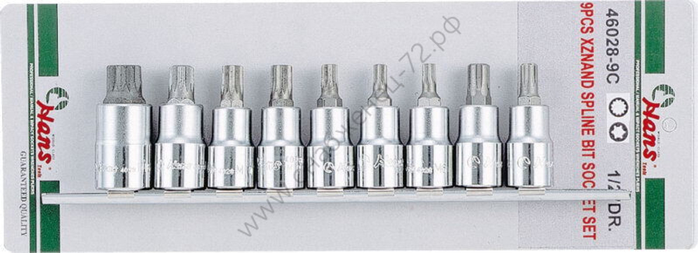 Набор торцевых головок XZN, RIBE на 1/2" Hans, 46028-9C