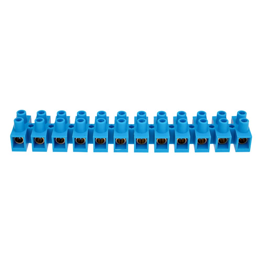 Клеммная винтовая колодка KВ-40 25-40, ток 100 A, полипропилен синий REXANT (10 шт./уп.)
