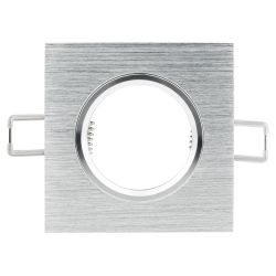 Светильник встраиваемый алюминиевый ЭРА KL57 SL под лампу MR16 GU5.3 серебро | Алюминиевые встраиваемые светильники