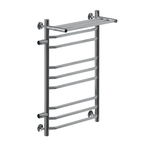 Полотенцесушитель MIXLINE MIRA  80х50х50 г2 (1'' НР, 8 перекладин + ПОЛКА, левое подкл) водяной