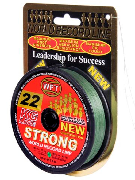 Леска плетёная WFT KG STRONG Green 150 м, 0.18 мм