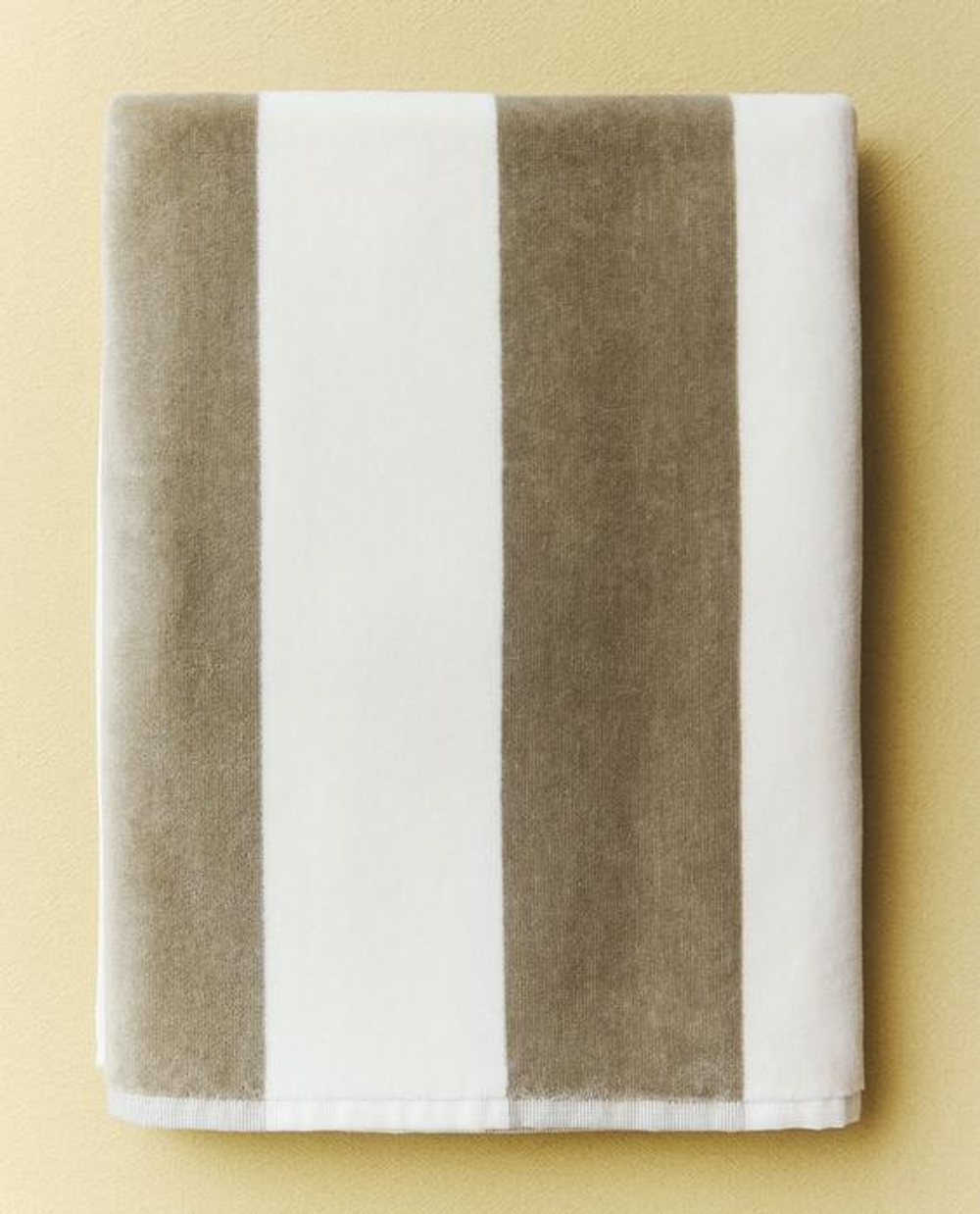 ZARA HOME ПЛЯЖНОЕ ПОЛОТЕНЦЕ В ПОЛОСКУ, ЗЕЛЕНЫЙ