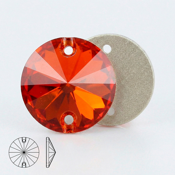 Стразы пришивные из стекла, цвет Hyacinth, форма Rivoli