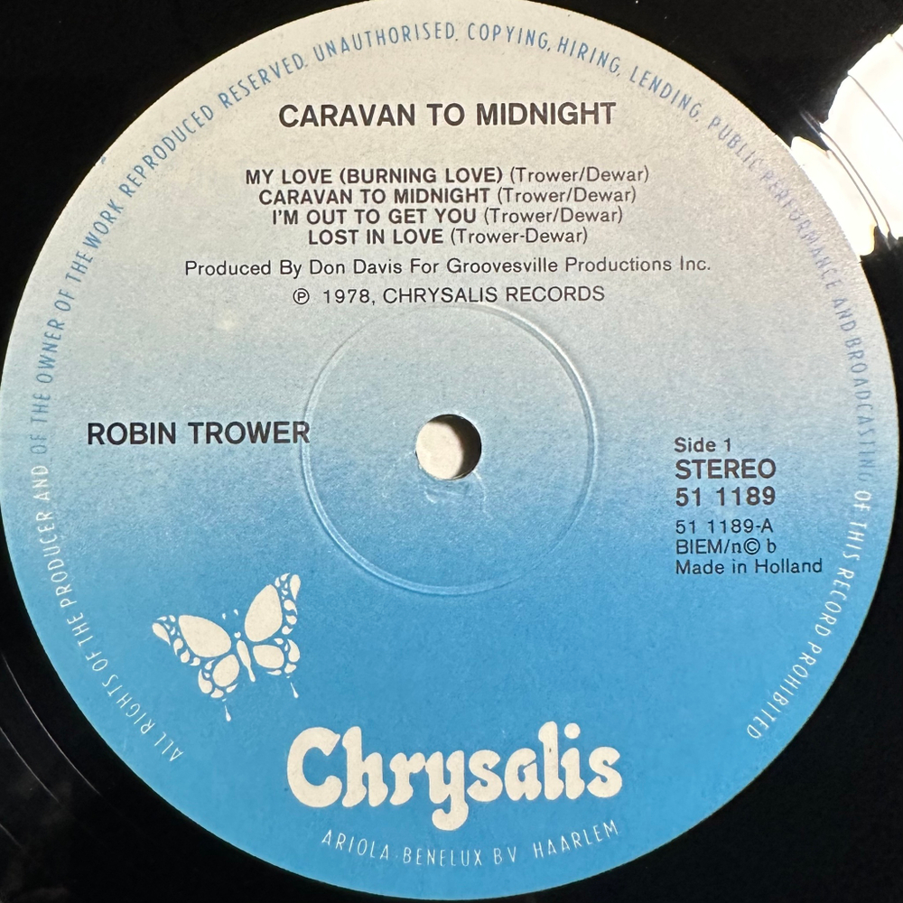 Robin Trower - Caravan To Midnight (Голландия 1978г.)
