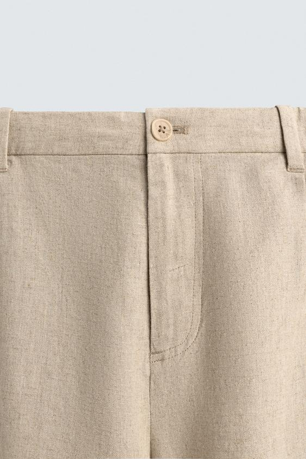 ZARA ШОРТЫ RELAXED FIT ИЗ ЛЬНА И ВИСКОЗЫ, ПЕСОЧНЫЙ
