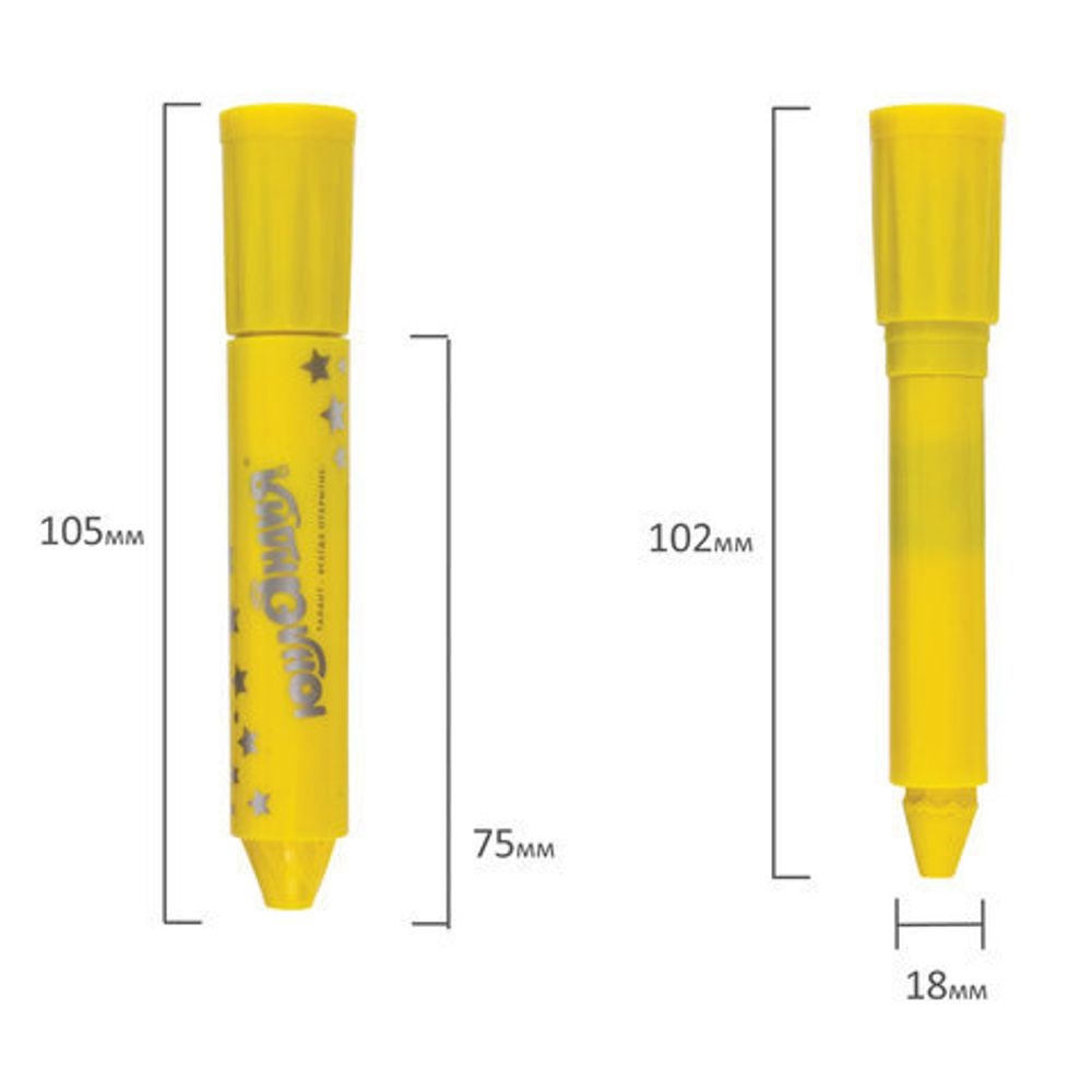 Масляная пастель ЮНЛАНДИЯ "КОЛИБРИ", НАБОР 6 цветов, яркие цвета, пластиковый корпус, европодвес, 227298