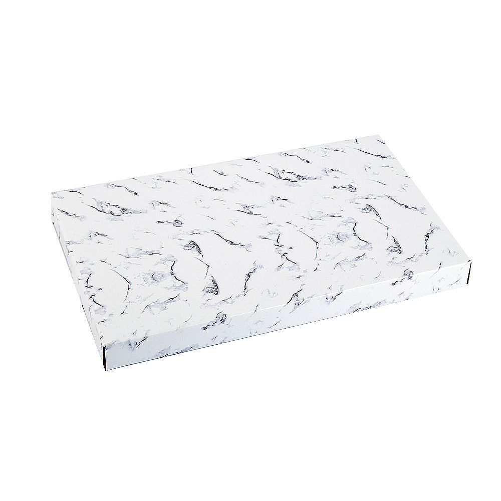 Блюдо сервировочное "Черный мрамор" 25*15*1,5 см (подарочная упаковка)