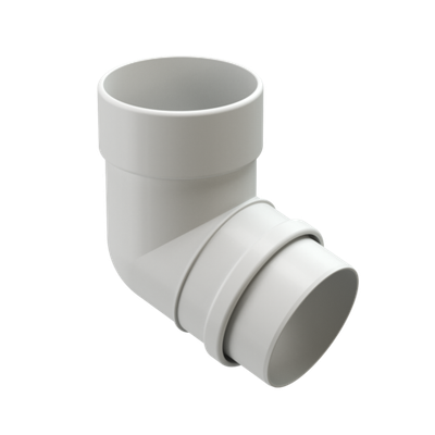 Колено 72 для водосточной трубы LUX, пломбир