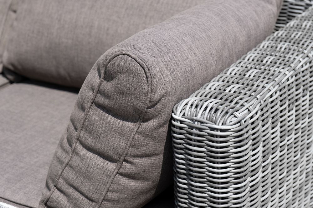 "Лунго" трансформирующаяся лаунж-зона из искусственного ротанга, цвет графит