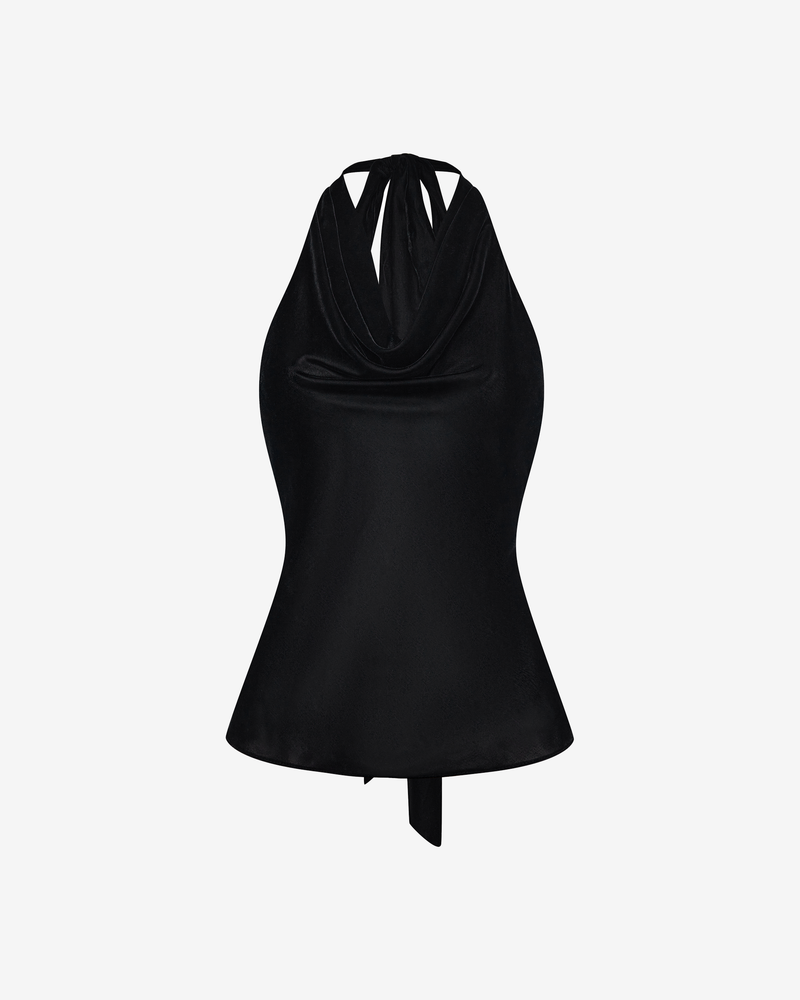 Топ с халтером из бархата