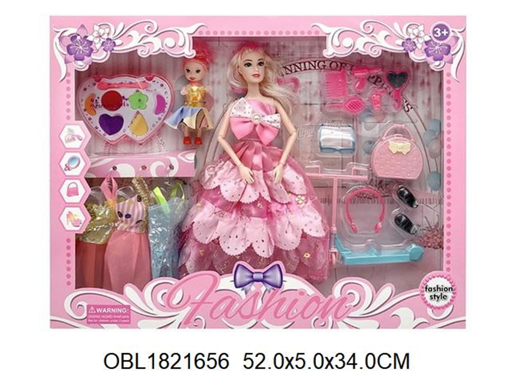 Кукла тип модель, с аксесс. коробка 01287