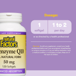 Natural Factors, коэнзим Q10, 50 мг, 120 капсул