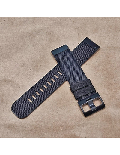 Ремешок нейлоновый 22 мм жаккардовое плетение для Garmin MARQ / Epix / Fenix (47 мм) Черный