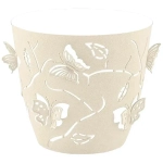Горшок для цветов Plast Team Butterflies 0,7 л D115 мм круглый 115х105 мм молочный тум