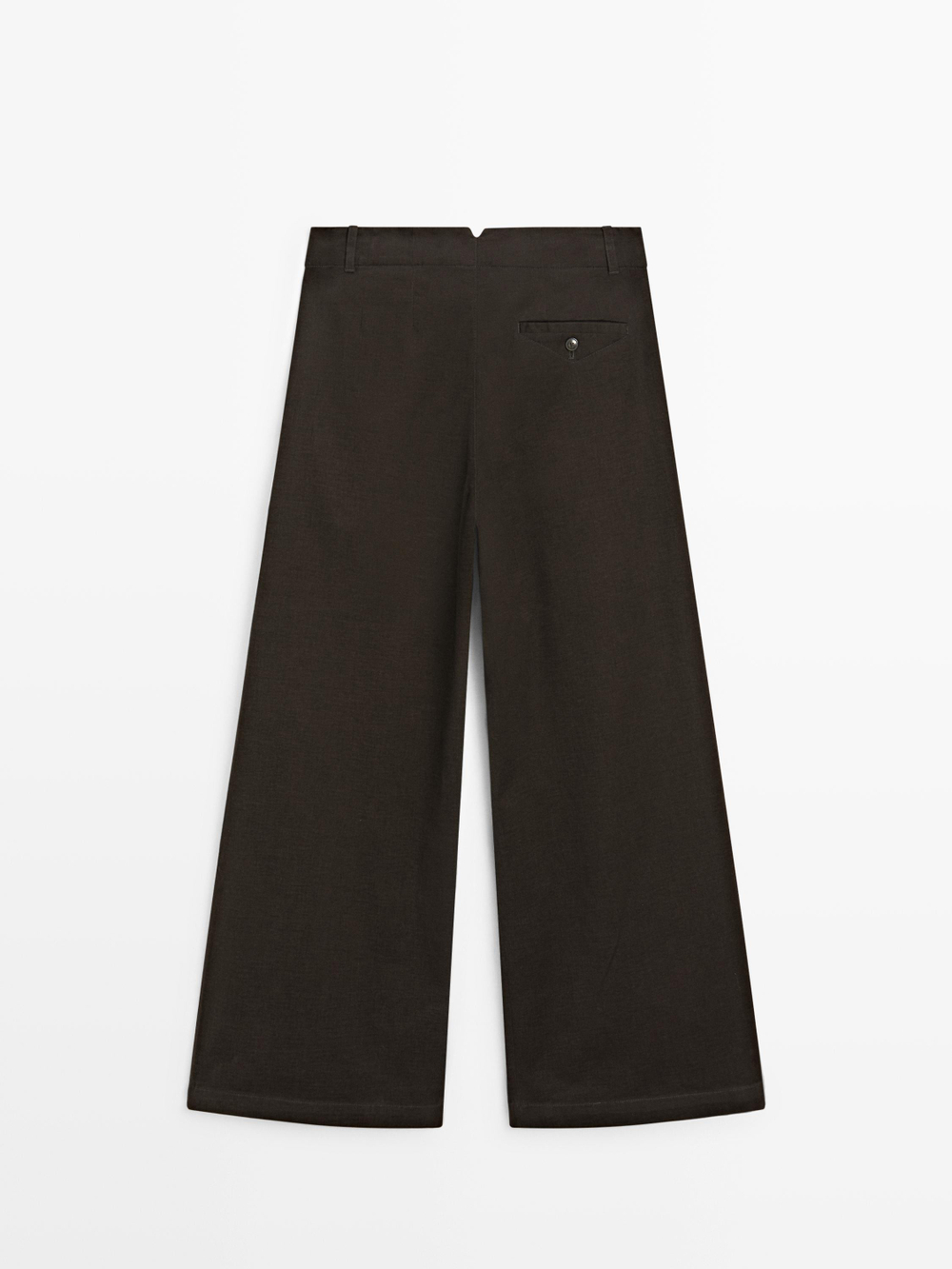 Massimo Dutti Атласные брюки с вытачками, цвет верблюжьей шерсти