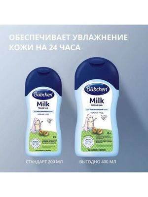 Bübchen Молочко для чувствительной кожи для детей с рождения и всей семьи, 200 мл.