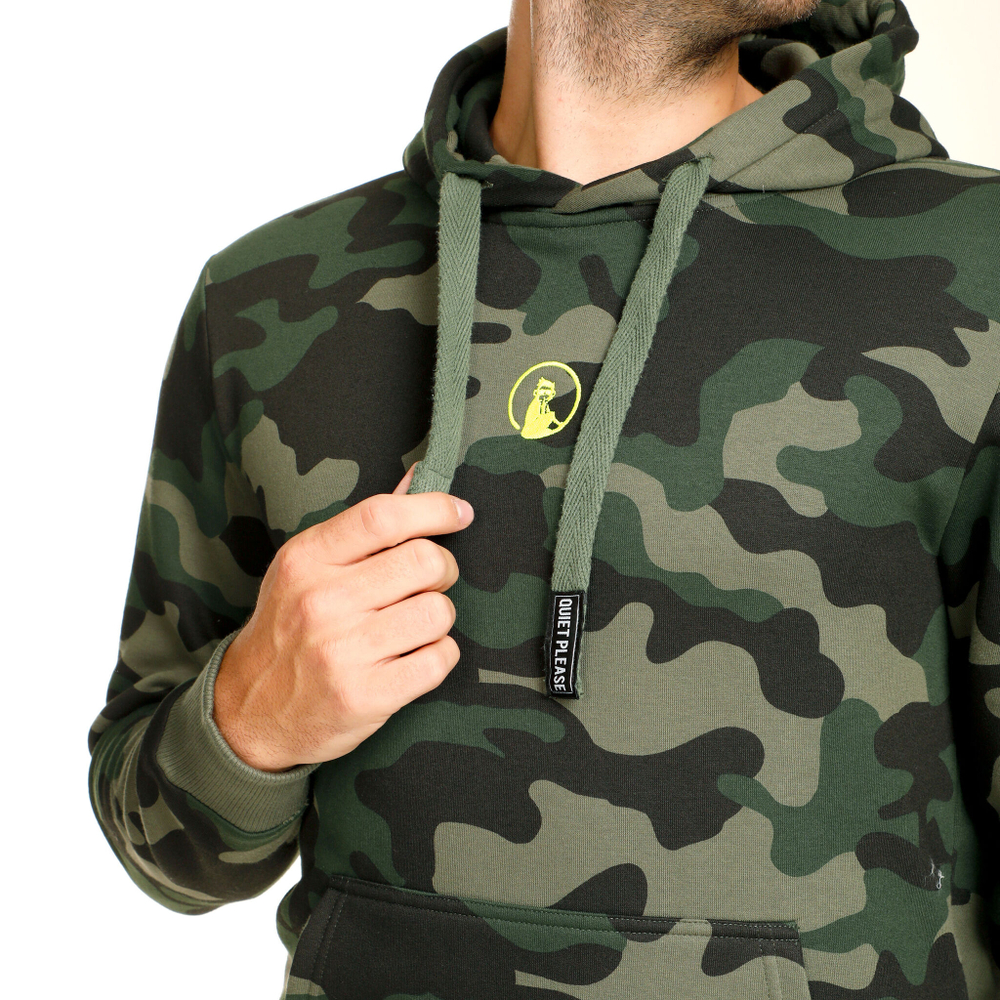 Мужская кофта теннисная Quiet Please AOP Camou "Ready To Serve" Hoody Men - Khaki, Olive