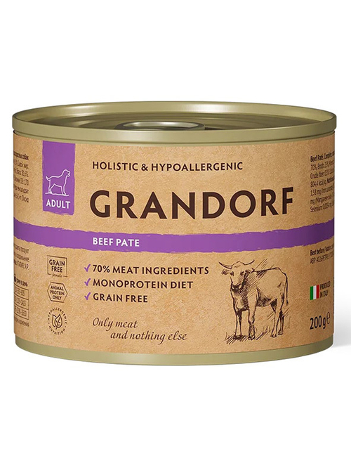 Grandorf корм консервированный для собак паштет