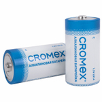Батарейки алкалиновые комплект 4 шт. CROMEX Alkaline C (LR14 14А) короб (6 штук в упаковке)