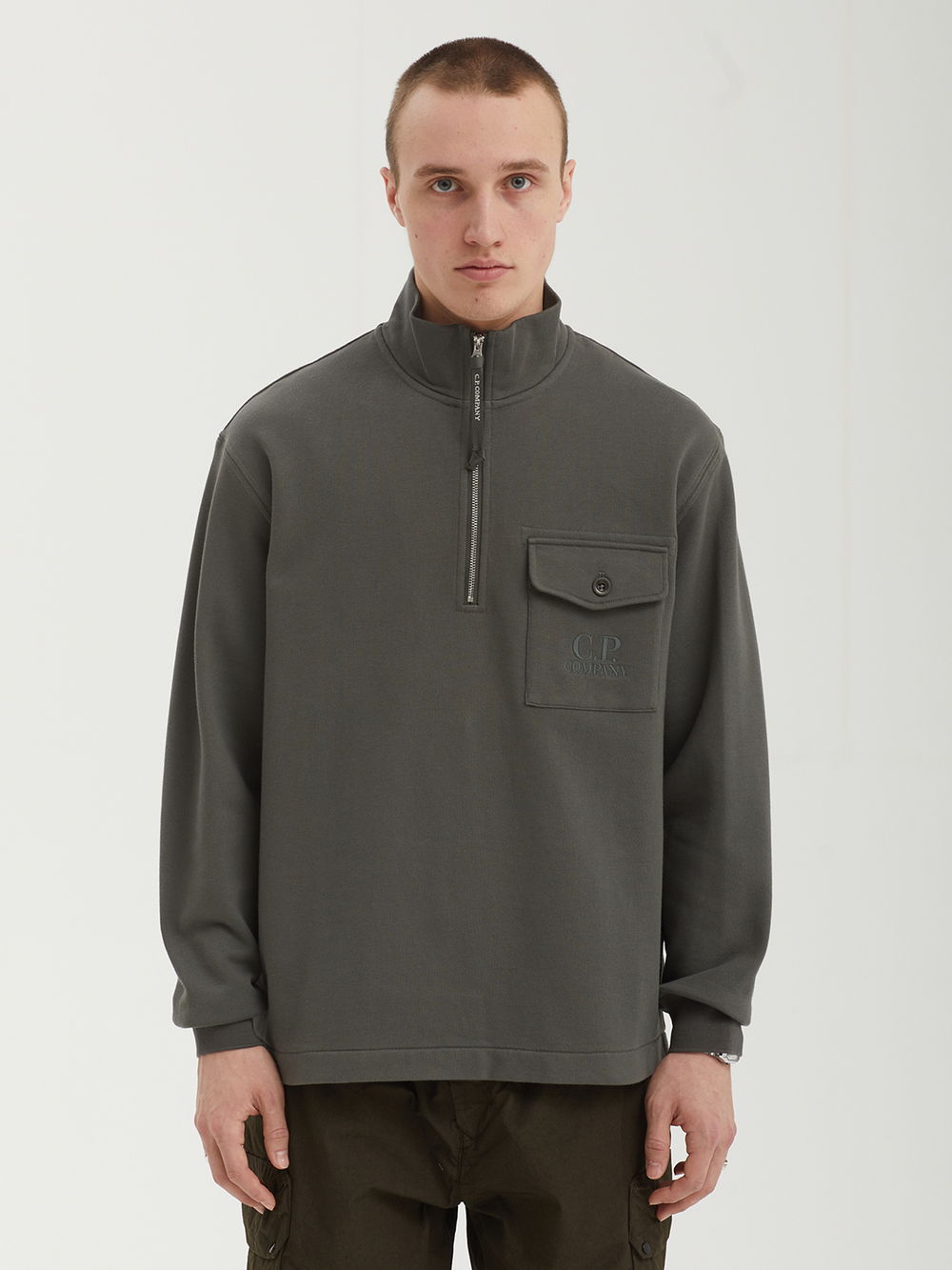 Мужская Толстовка Diagonal Raised Fleece Half Zip
