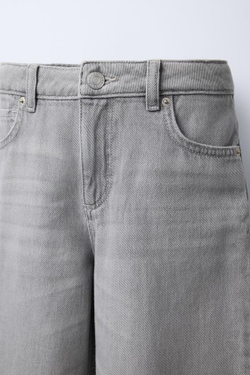 ZARA ДЖИНСЫ RELAXED BAGGY, МЯГКИЙ СЕРЫЙ