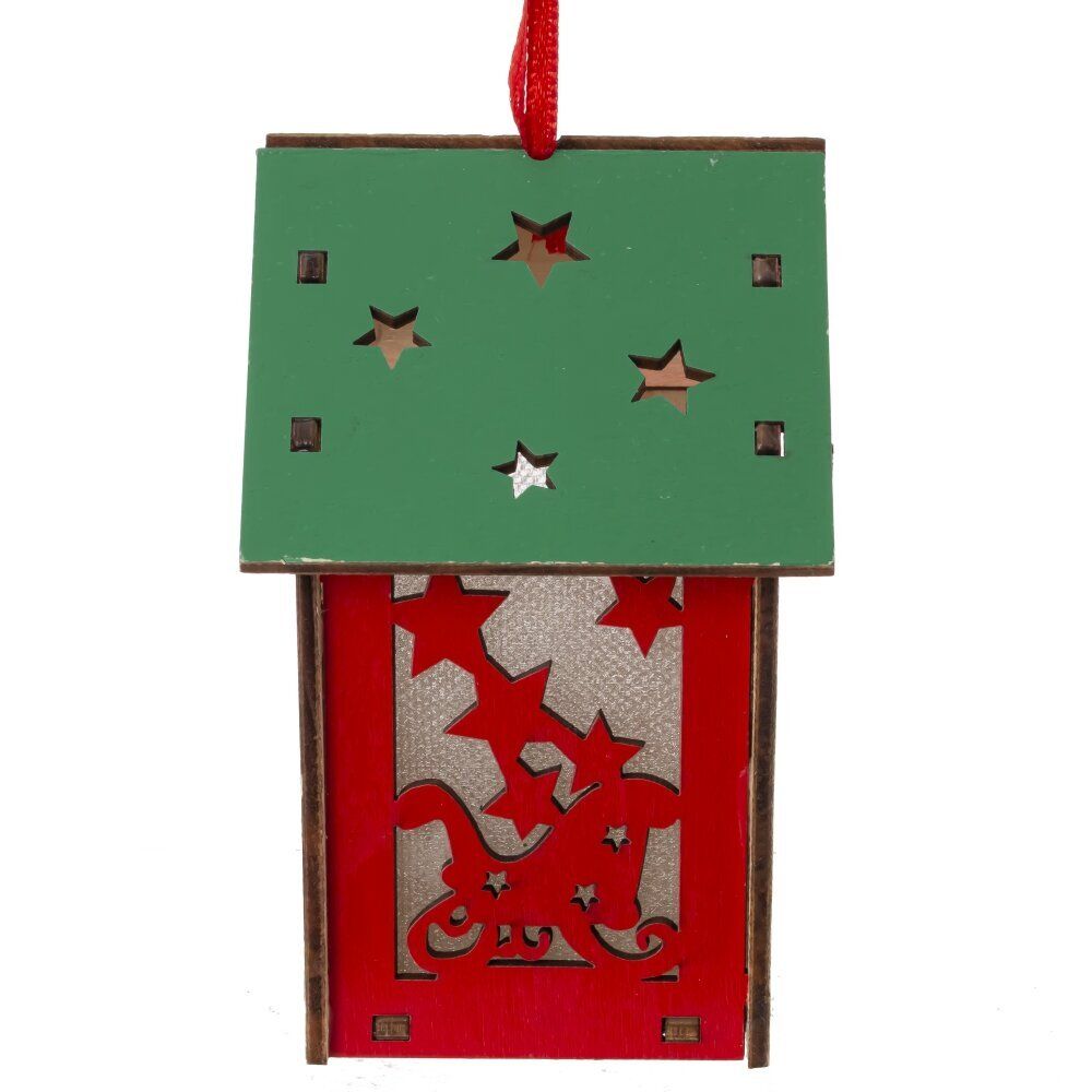 GAEM Изделие декоративное подвесное "Домик" с подсветкой, L8 W6,5 H10 см, 2в.