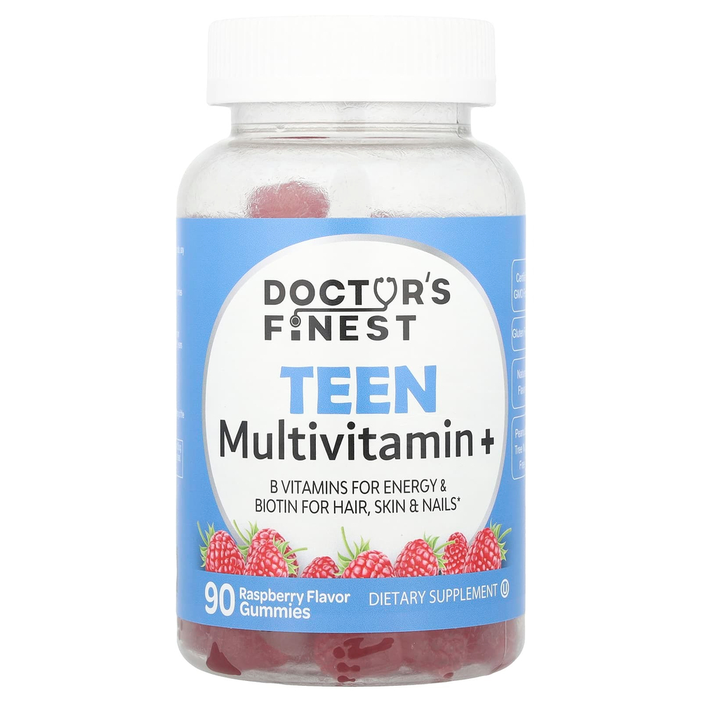 Doctor's Finest, жевательные мультивитамины для подростков, с малиновым вкусом, 90 жевательных таблеток
