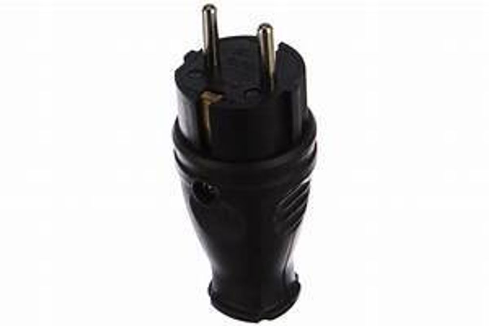 Вилка 16A прямая каучуковая 230В, IP44 (SBE-16-P07-R) Smartbuy