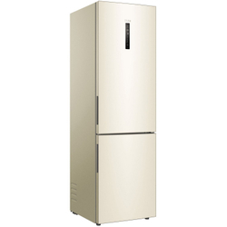 Холодильник двухкамерный Haier C4F640CCGU1 однокомпрессорный, No frost, ЖК дисплей, 400 л, бежевый. Товар уцененный