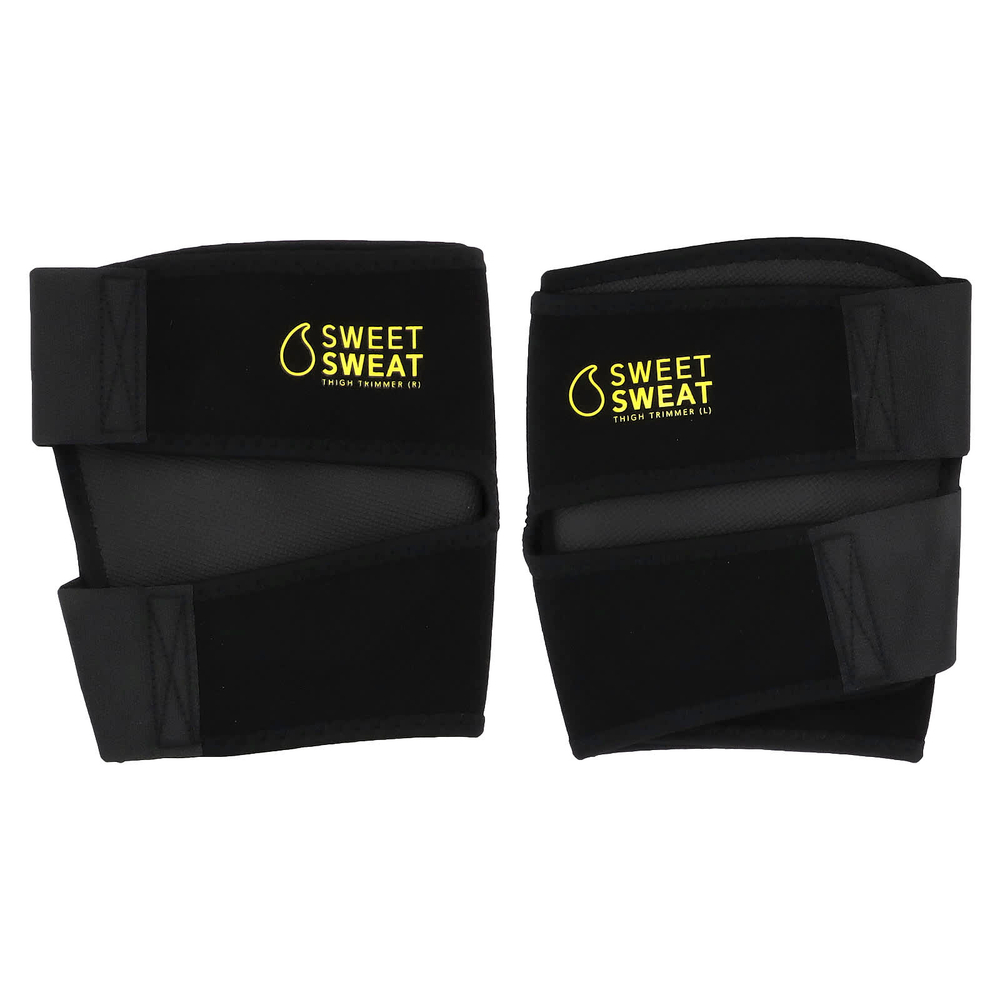 Sports Research, Sweet Sweat®, триммеры для бедер, средний размер, черный и желтый, 1 пара